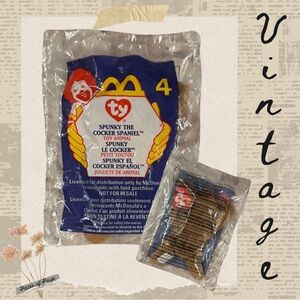 Vintage 1999 Ty Teenie Beanie Baby Spunky the Cocker Spaniel McDonald’s (Sealed)